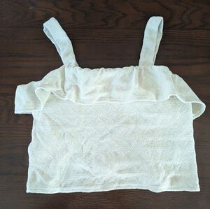 Madewell Ruffle Crochet Top